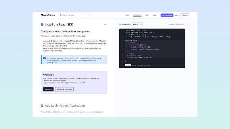 Removing the sidebar navigation created more room for the content.